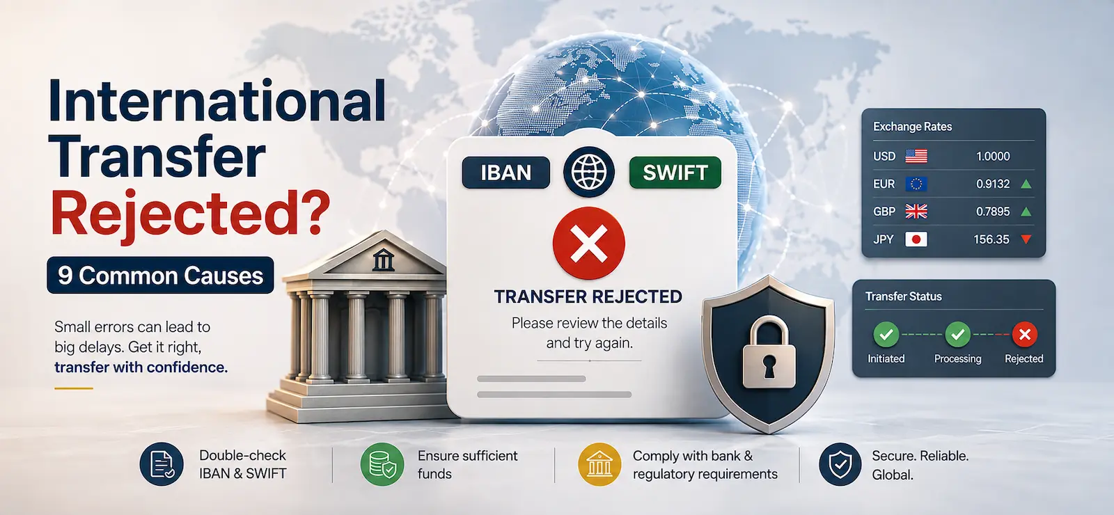 Why Was My International Transfer Rejected? 9 Common Causes